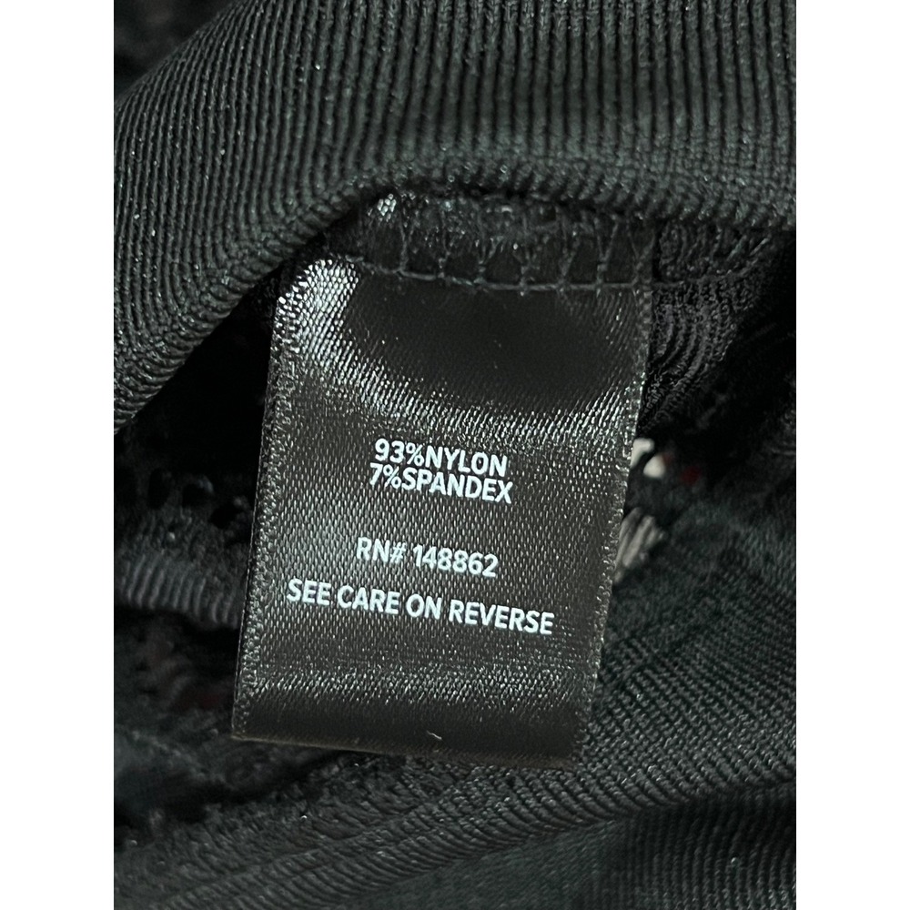 Torrid NWT Lace Ruffle Cropped Bomber Jacket Size 1X Romantic Black Sheer Zip Up - Picture 6 of 6